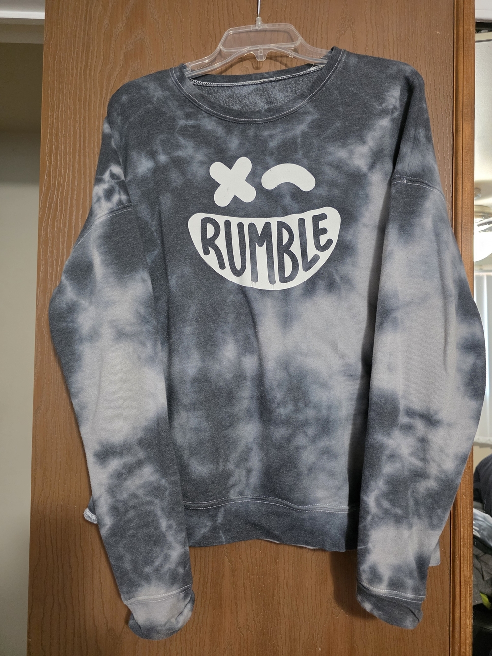 Rumble Tie-Dye Gray Crewneck Sweatshirt